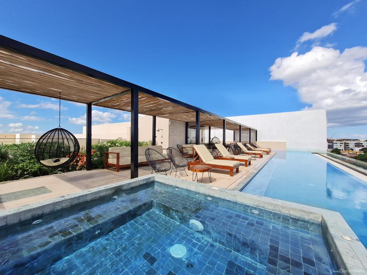 Big Studio At Kaab By The Beach With Roof Top Pool, Sauna And Jacuzzi Near Paseo Del Carmen Mall Playa del Carmen Exterior photo